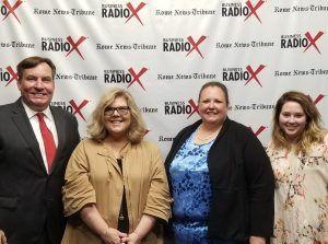 Jeanne Krueger and Amber West from the Chamber of Commerce, and Attorney Jennifer McKay